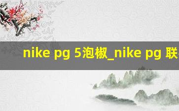 nike pg 5泡椒_nike pg 联名